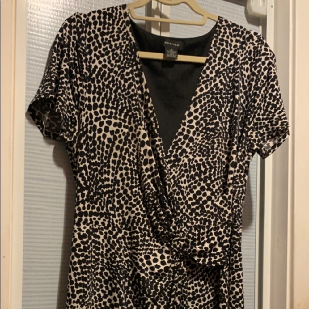 Spense black and white dress size 12